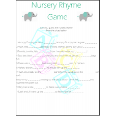 Baby Shower Nursery Rhymes Games 20pk